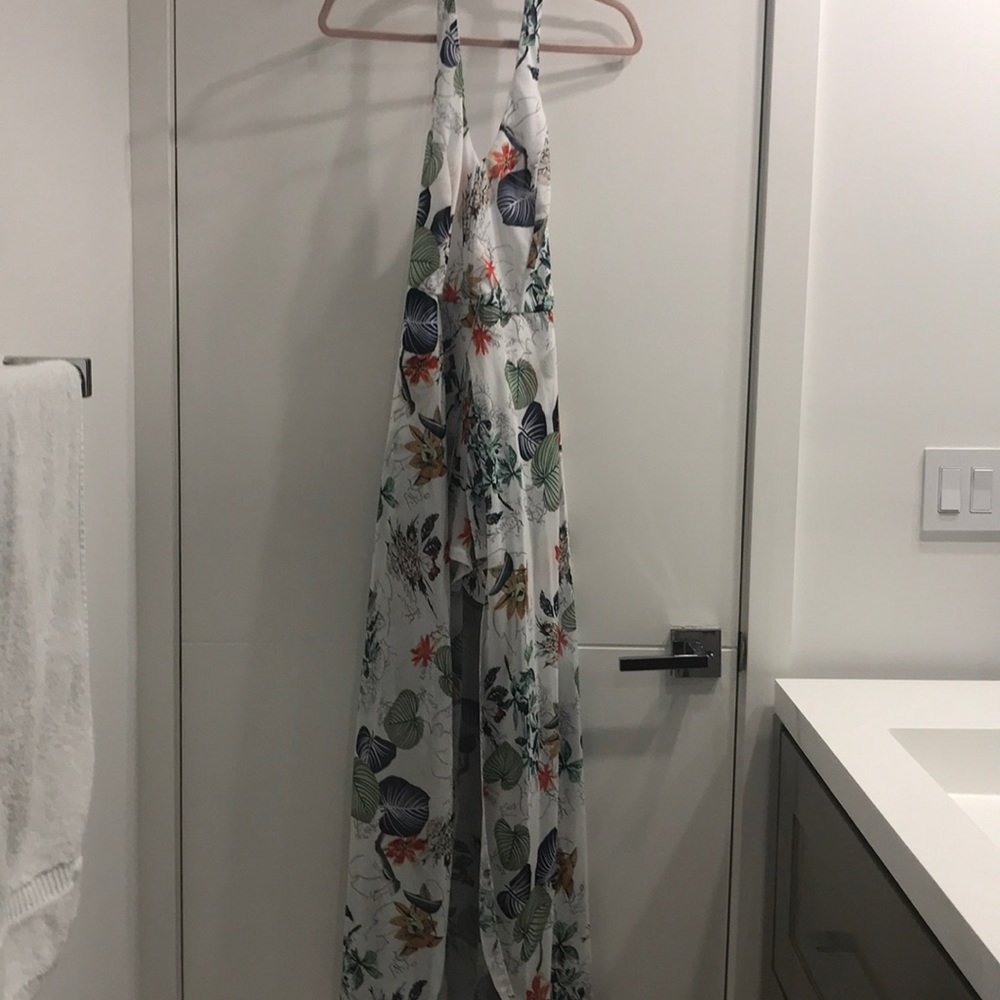 HALTER MAXI DRESS W SHORTS